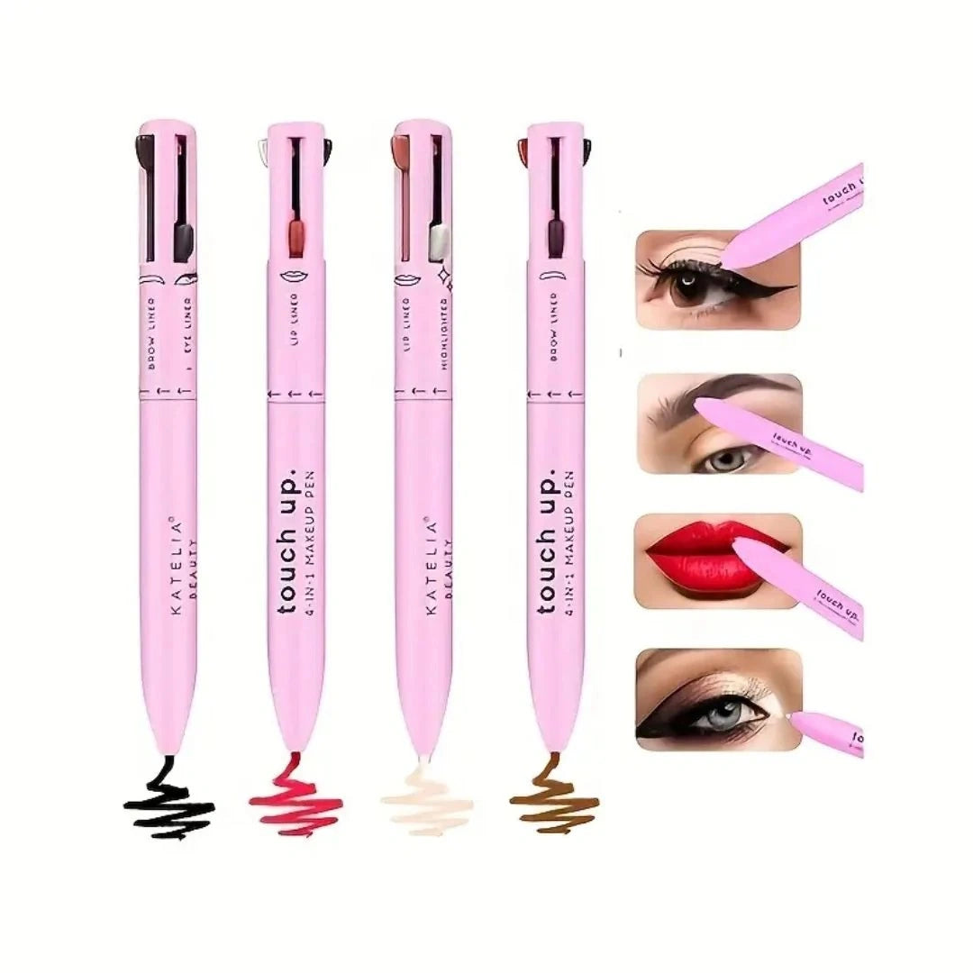 GlamFusión 🪄 ¡Delineador 4 en 1! Ojos, Cejas, Iluminador y Labios