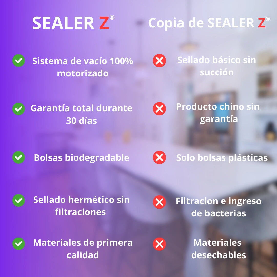 Sealer Z ⚡ ¡Evoluciona tu cocina! +30 bolsas GRATIS
