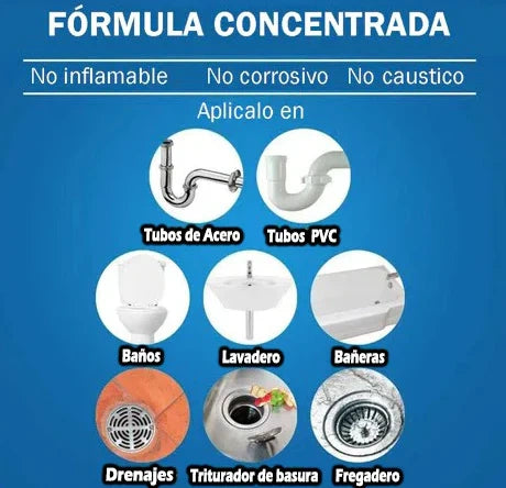 Destapador de cañerias (260g) 👉 ¡Formato más grande y más potente!