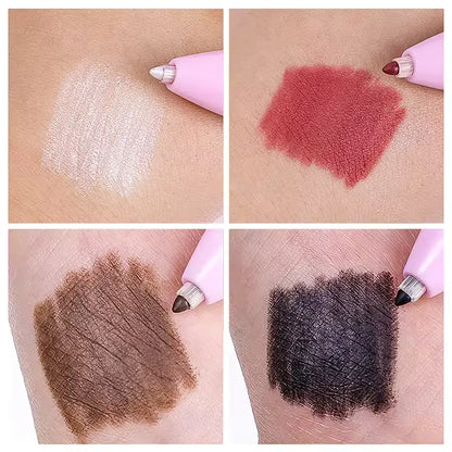 GlamFusión 🪄 ¡Delineador 4 en 1! Ojos, Cejas, Iluminador y Labios
